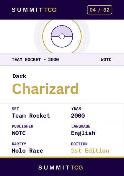 Dark Charizard Summit TCG placeholder card sample